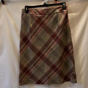 Pendleton Wool Skirt in Brown and Tan Plaid - size 12